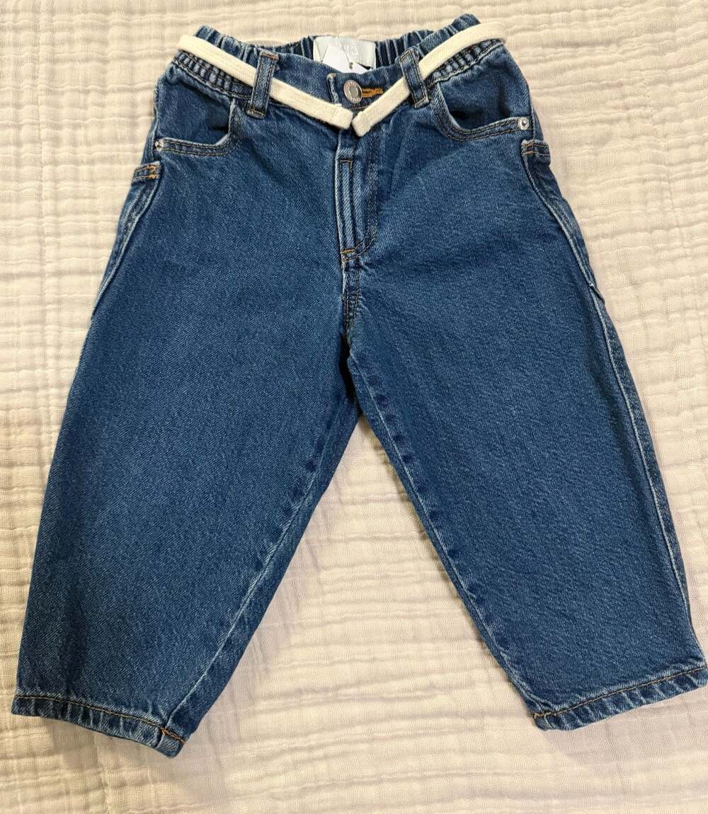 Zara Kids shoelace Waist Denim Jeans 90s inspired